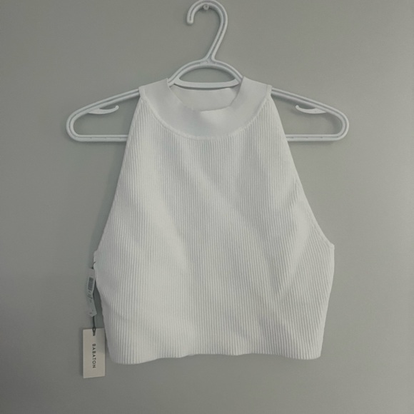 Aritzia Babaton Sculpt Knit mock neck halter top - Picture 3 of 4